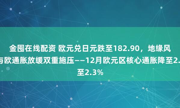 金囤在线配资 欧元兑日元跌至182.90，地缘风险与欧通胀放缓双重施压——12月欧元区核心通胀降至2.3%